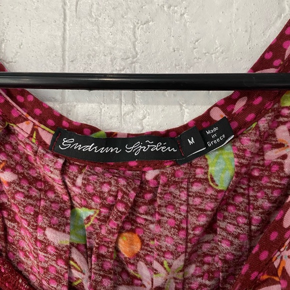 Gudrun Sjoden Floral Leaf Print Cotton Sleeveless Dress - Picture 9 of 12